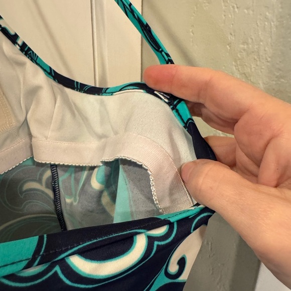 Jamaica Bay Ruffled Tankini Top Size 16 E1.2 - Picture 6 of 9